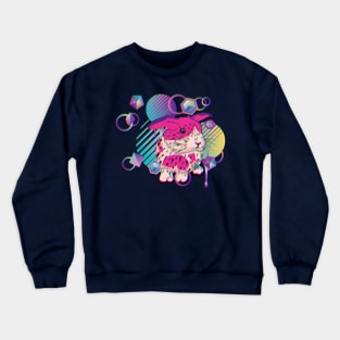 Techno bunny with patterns Crewneck Sweatshirt